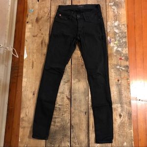 Hudson Jeans Black Super Skinny Jeans Size 23